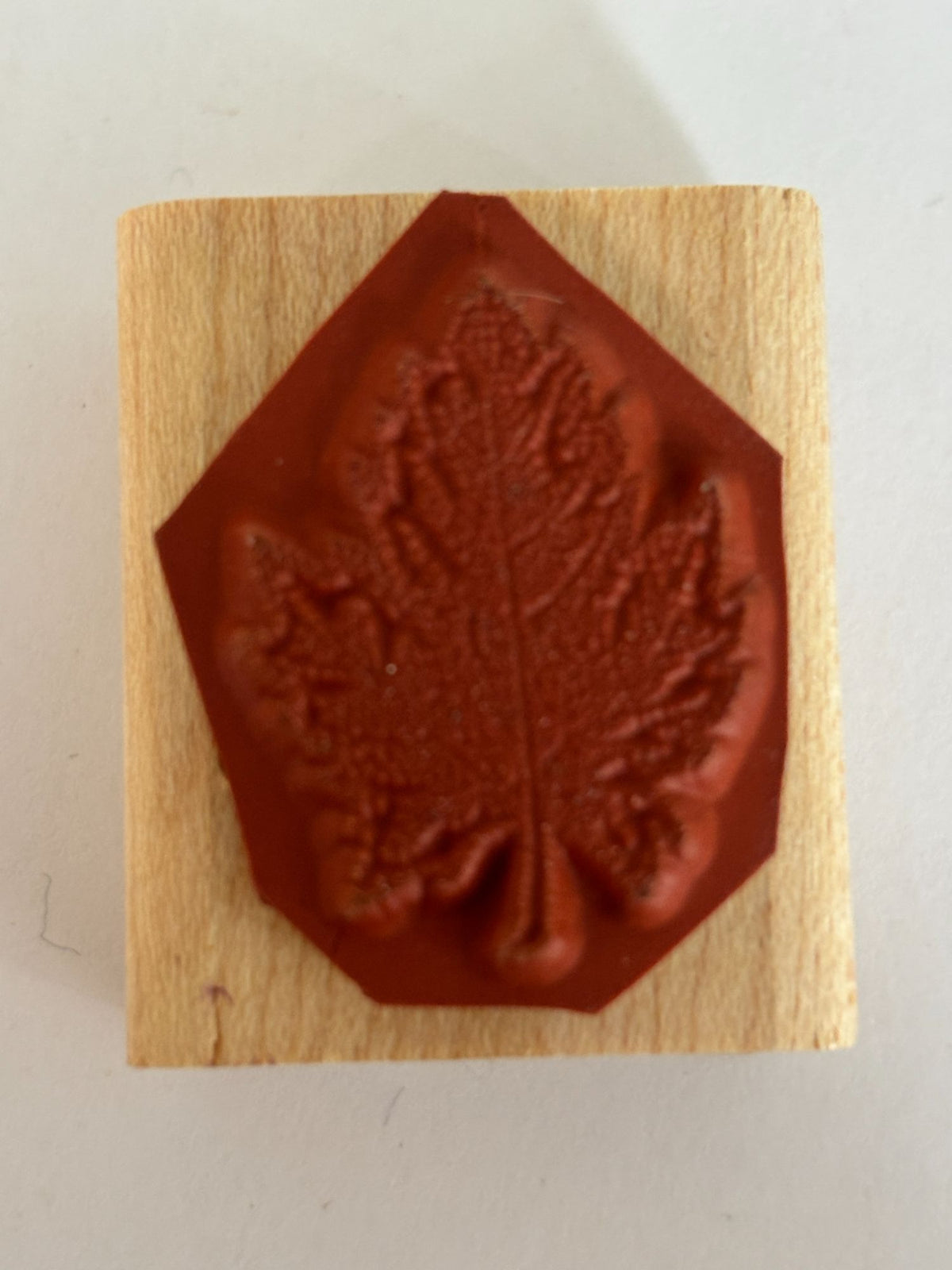 Stampin Up Rubber Stamp Maple Leaf Nature Outdoors Crafting Stamp Wood Mounted