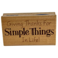 Stampabilities Rubber Stamp Simple Things Gratitude Saying Thanksgiving Card Making Wood Mounted