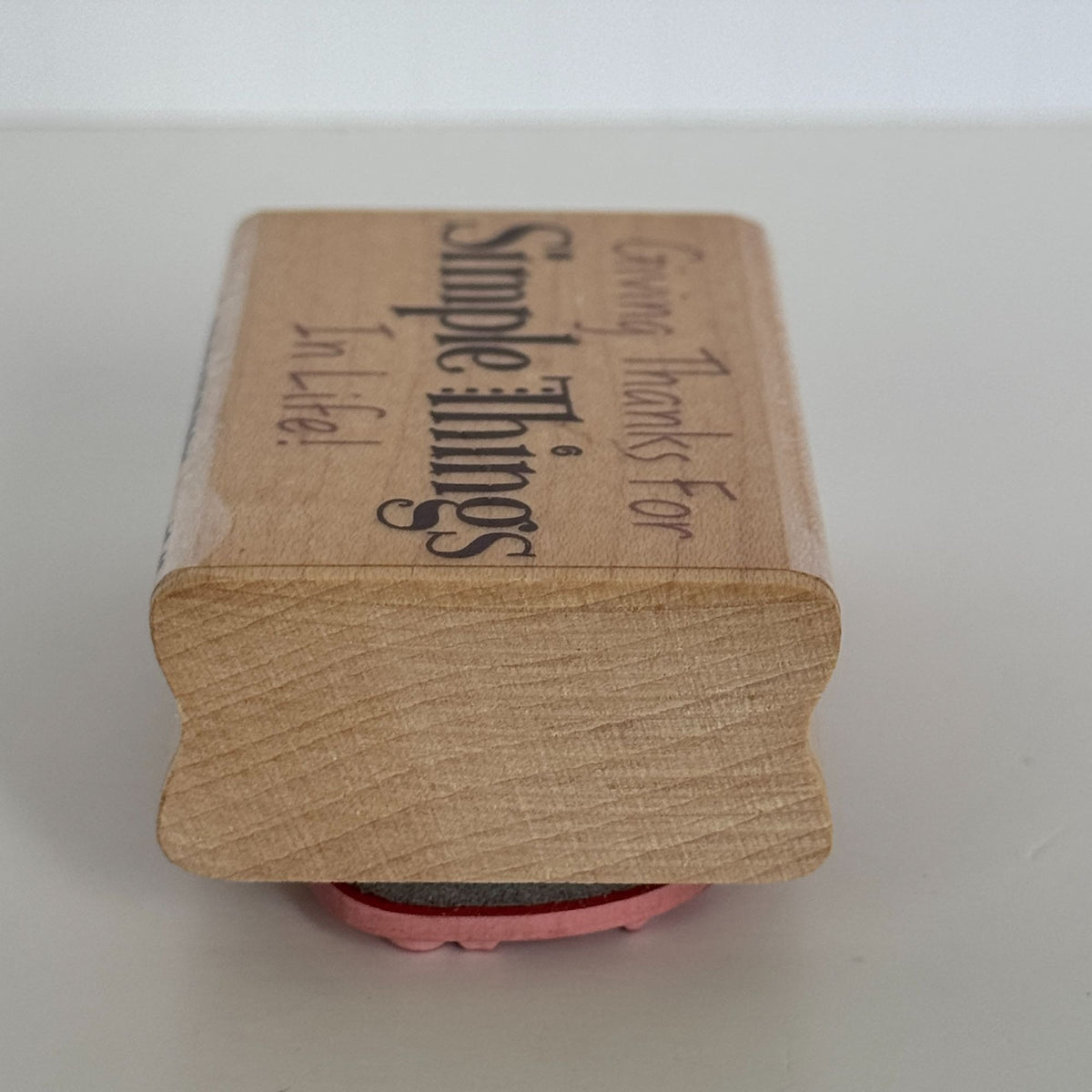 Stampabilities Rubber Stamp Simple Things Gratitude Saying Thanksgiving Card Making Wood Mounted