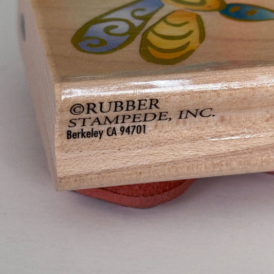 Rubber Stampede Rubber Stamp Whimsical Dragonfly Nature Garden Insect Cardmaking Spring Garden Craft