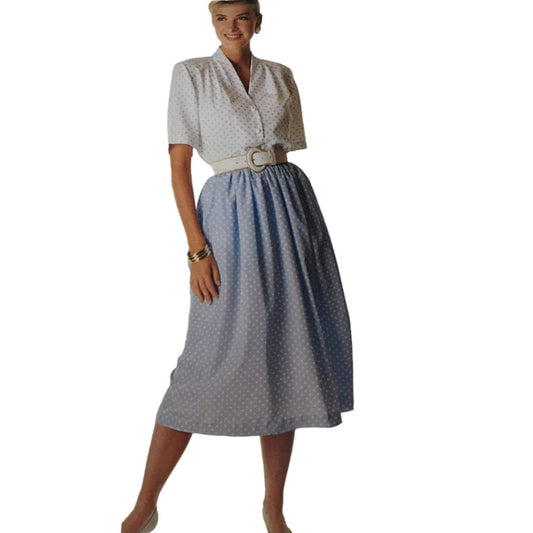 McCalls Sewing Pattern 4719 Blouse Skirt Outfit Shirt Stitch N Save UC 14 16 18