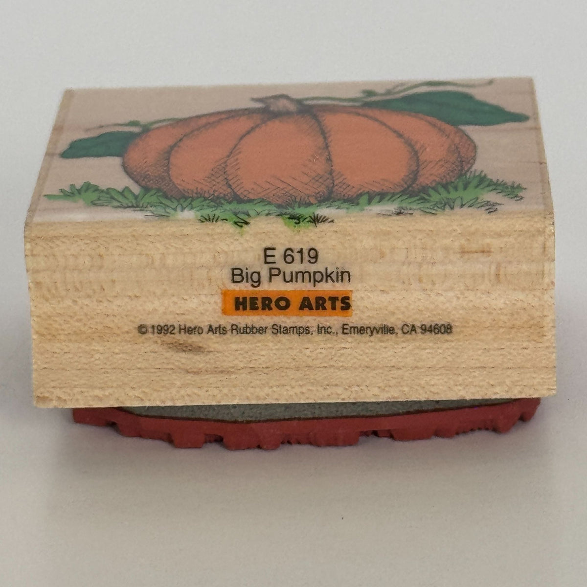 Hero Arts Rubber Stamp Big Pumpkin Fall Harvest Thanksgiving Autumn Card Making Wood Mounted