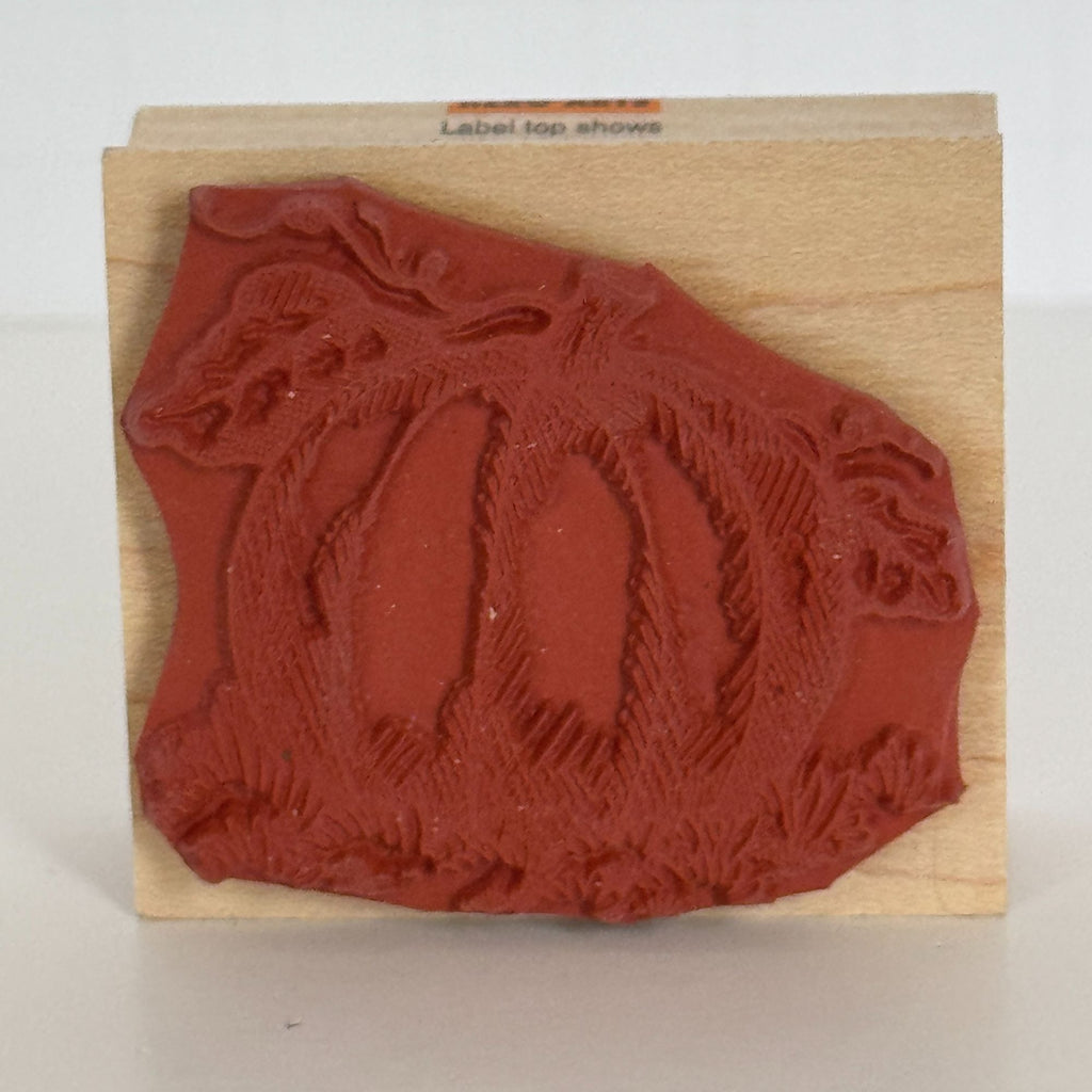 Hero Arts Rubber Stamp Big Pumpkin Fall Harvest Thanksgiving Autumn Card Making Wood Mounted