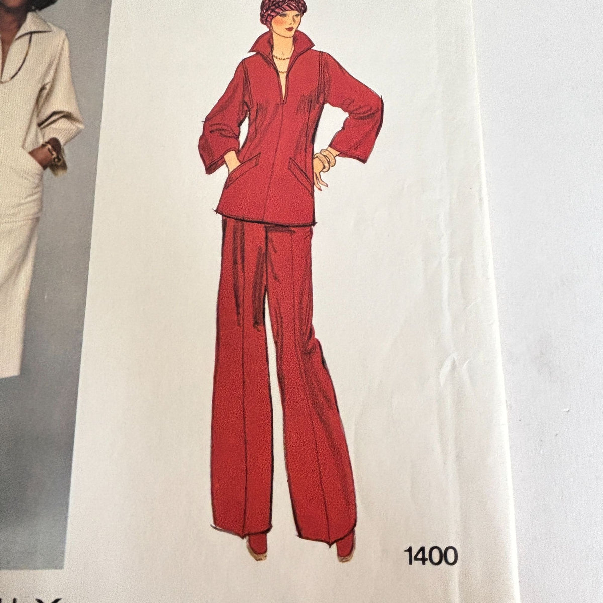 Vogue Paris Original Sewing Pattern 1400 Givenchy 70s Top Skirt Pants 10 Uncut