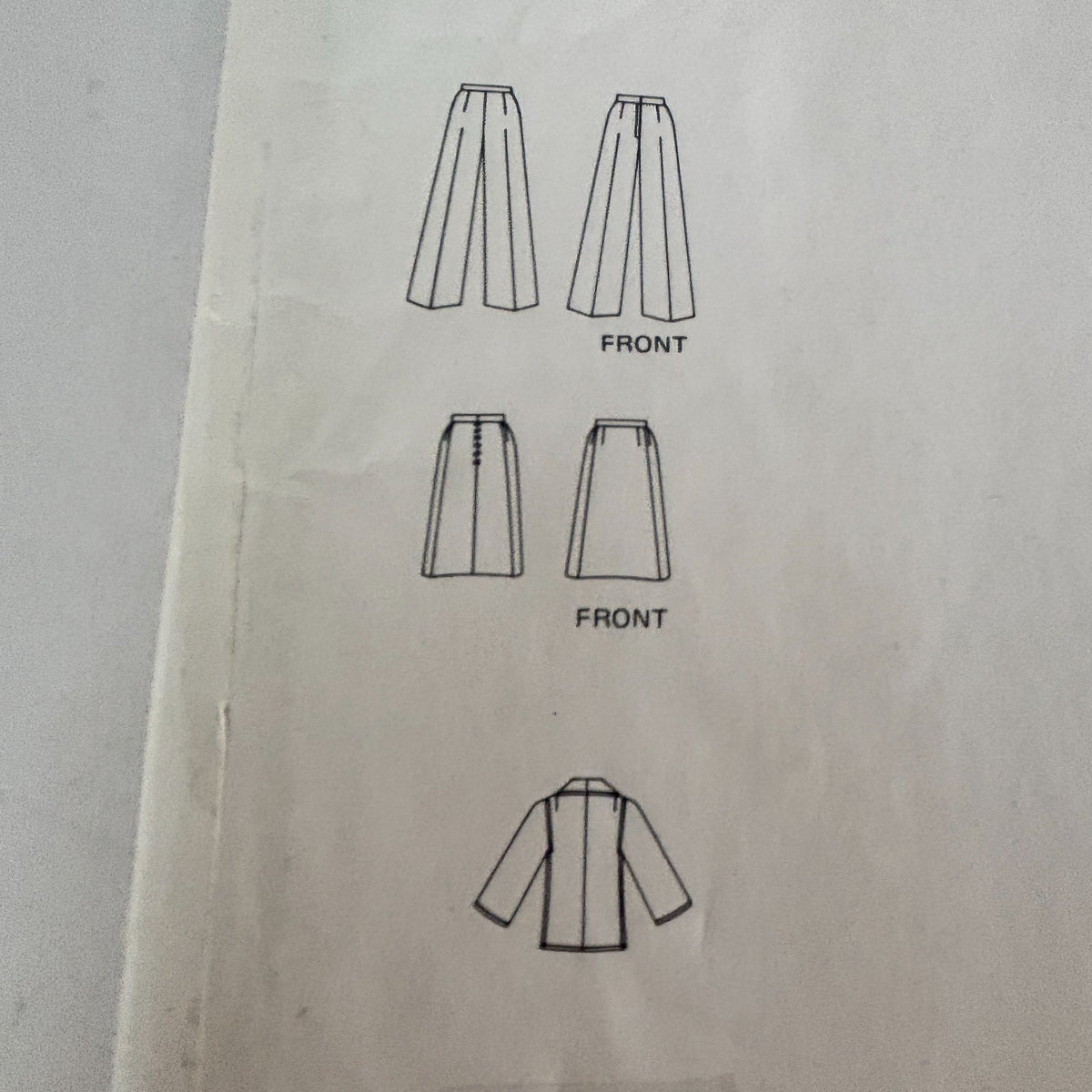 Vogue Paris Original Sewing Pattern 1400 Givenchy 70s Top Skirt Pants 10 Uncut