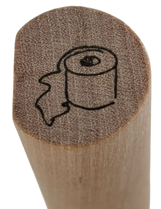 Judith Rubber Stamp Stubbie Toilet Paper Just Roll with It Funny Card Making