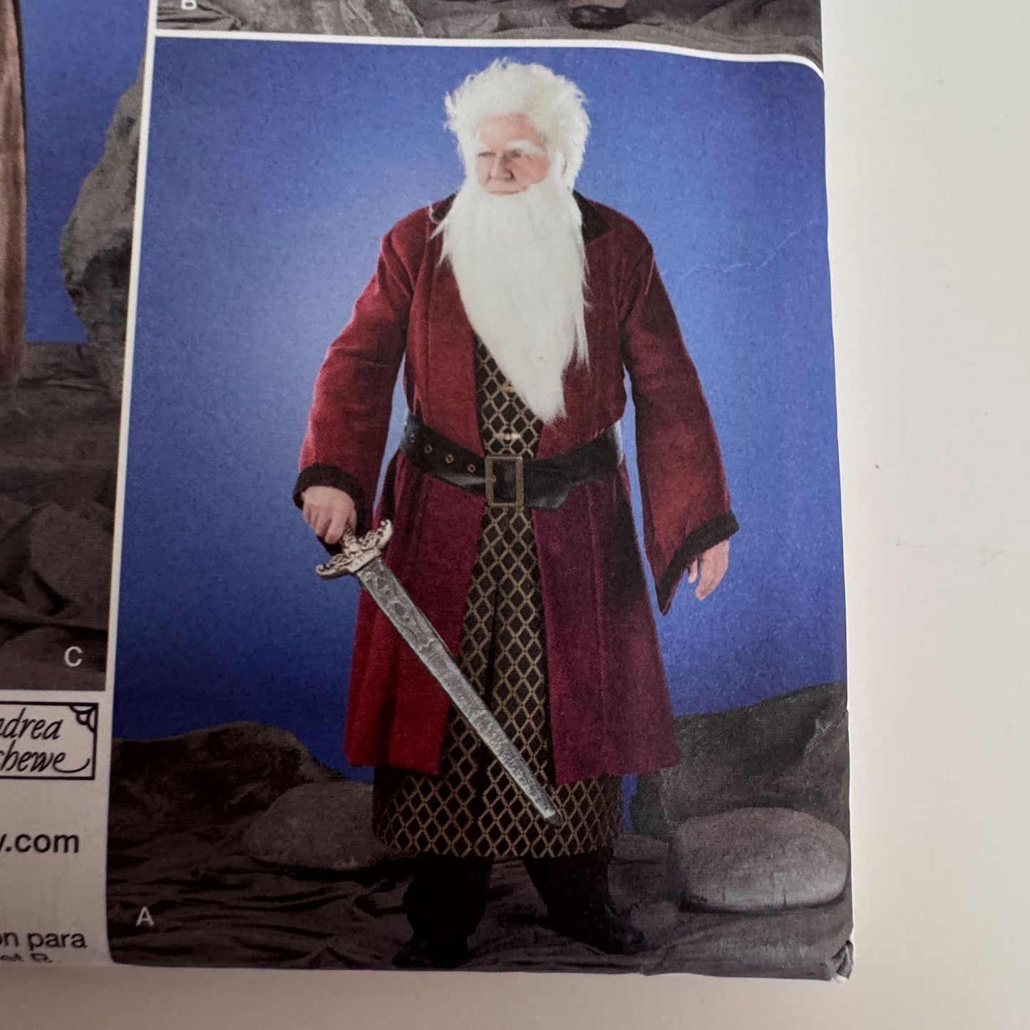 Simplicity Sewing Pattern 1552 Mens Costume Viking Medieval Warrior Coat Cosplay Fantasy Uncut XS-XL
