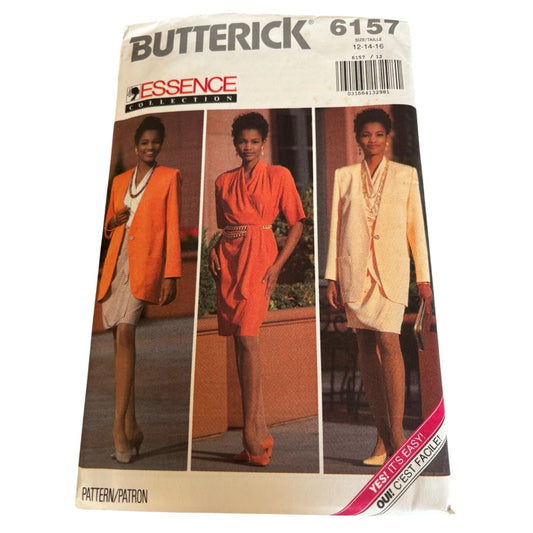 Butterick Sewing Pattern 6157 Career Skirt Suit Jacket Blouse Work Easy 12 14 16