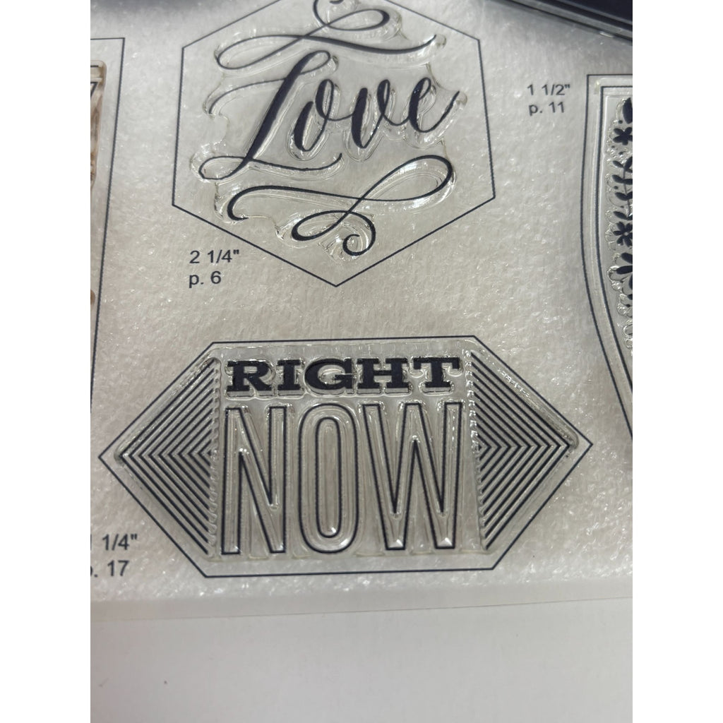 CTMH My Acrylix Acrylic Stamp Set Love Right Now Cricut Collection You and Me