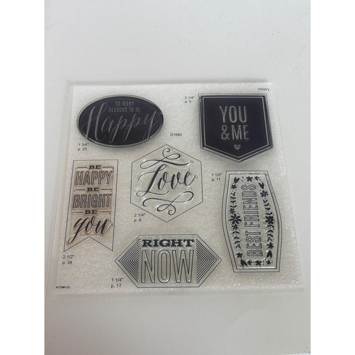CTMH My Acrylix Acrylic Stamp Set Love Right Now Cricut Collection You and Me