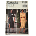 Butterick Sewing Pattern 6688 90s Minimalist Dress Blouson Bodice 1990s Uncut 6-10