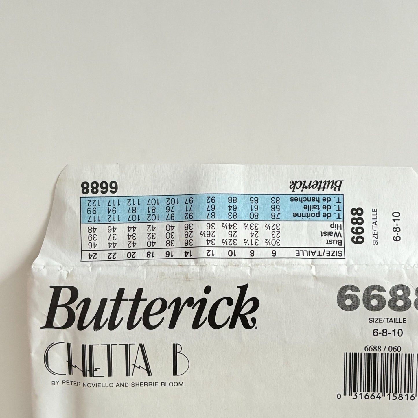 Butterick Sewing Pattern 6688 90s Minimalist Dress Blouson Bodice 1990s Uncut 6-10