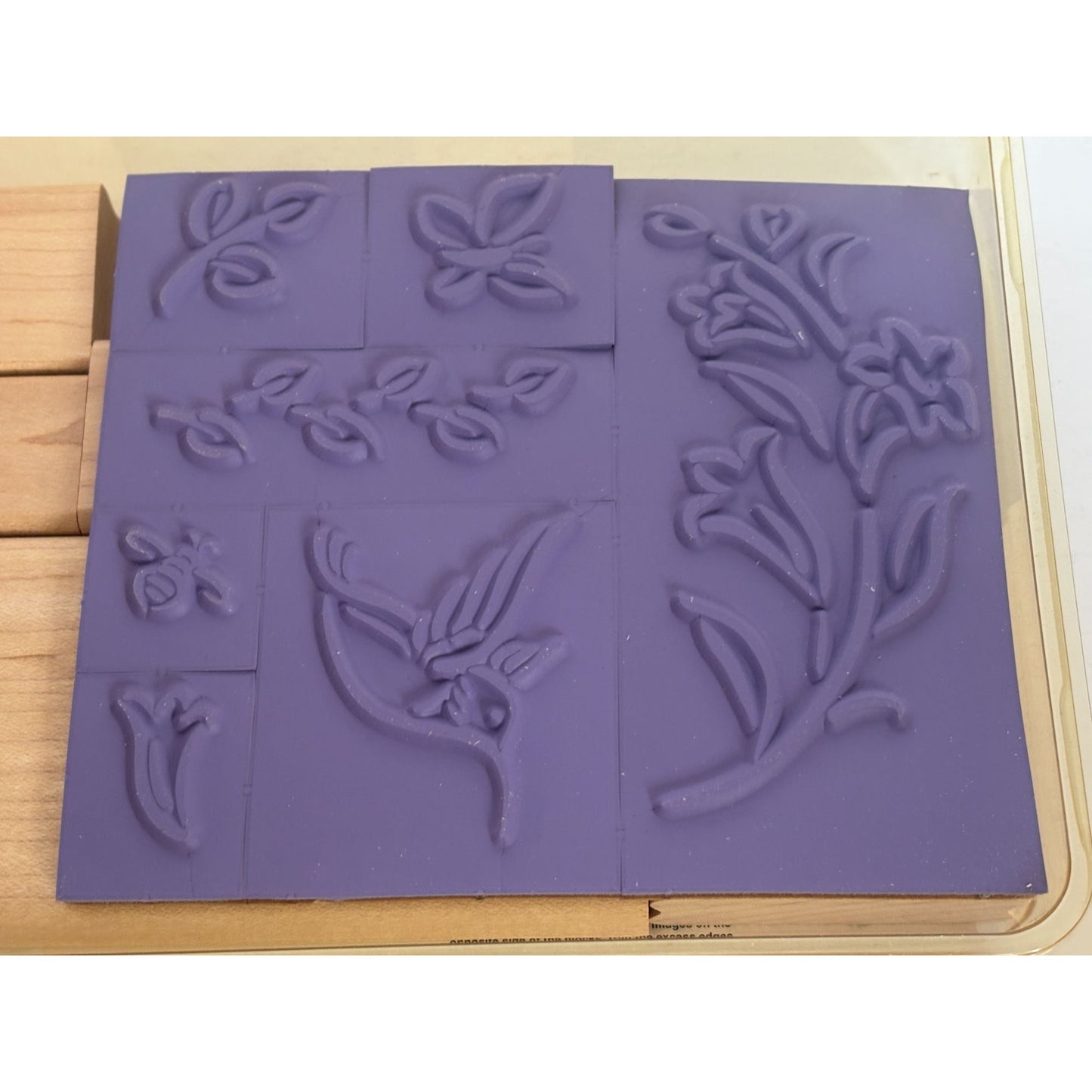 Stampin Up Rubber Stamp Set Brushstroke Hummingbird Bee Flowers Butterfly Nature