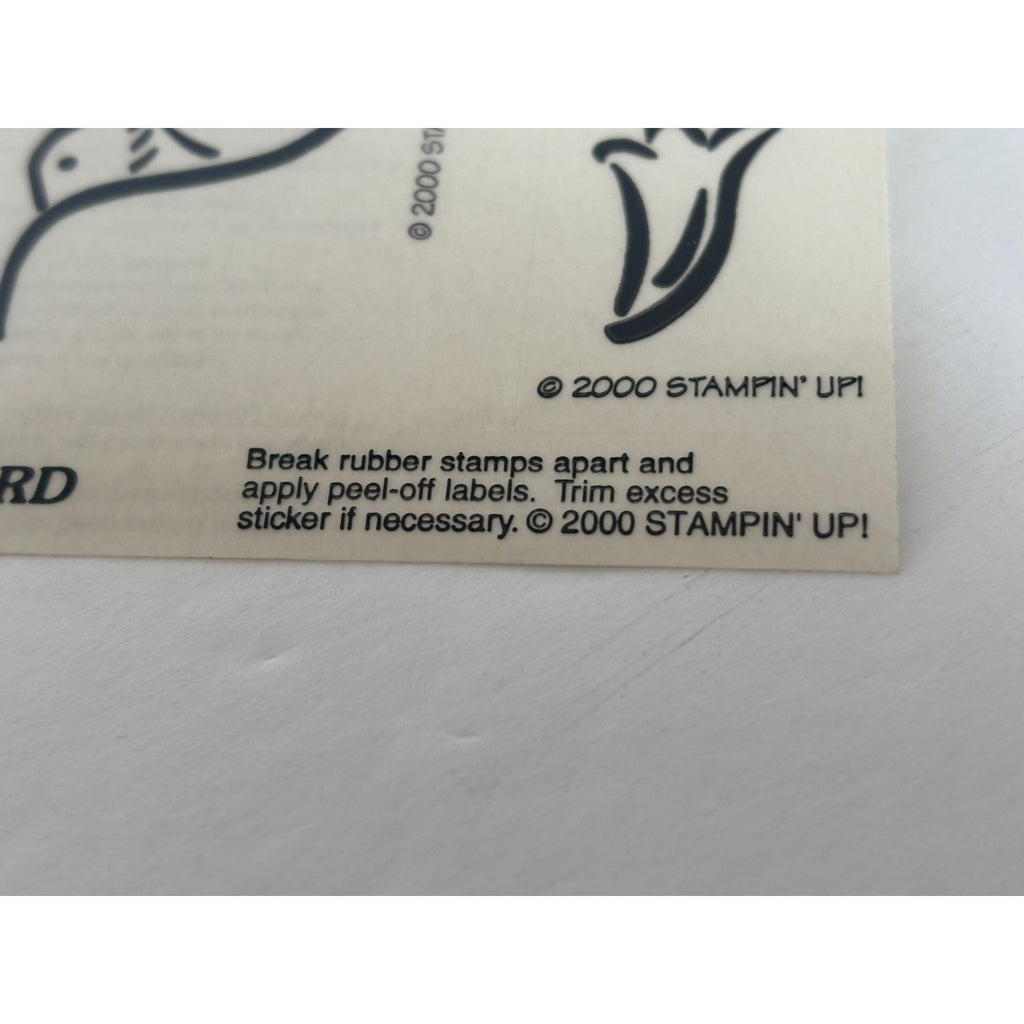 Stampin Up Rubber Stamp Set Brushstroke Hummingbird Bee Flowers Butterfly Nature