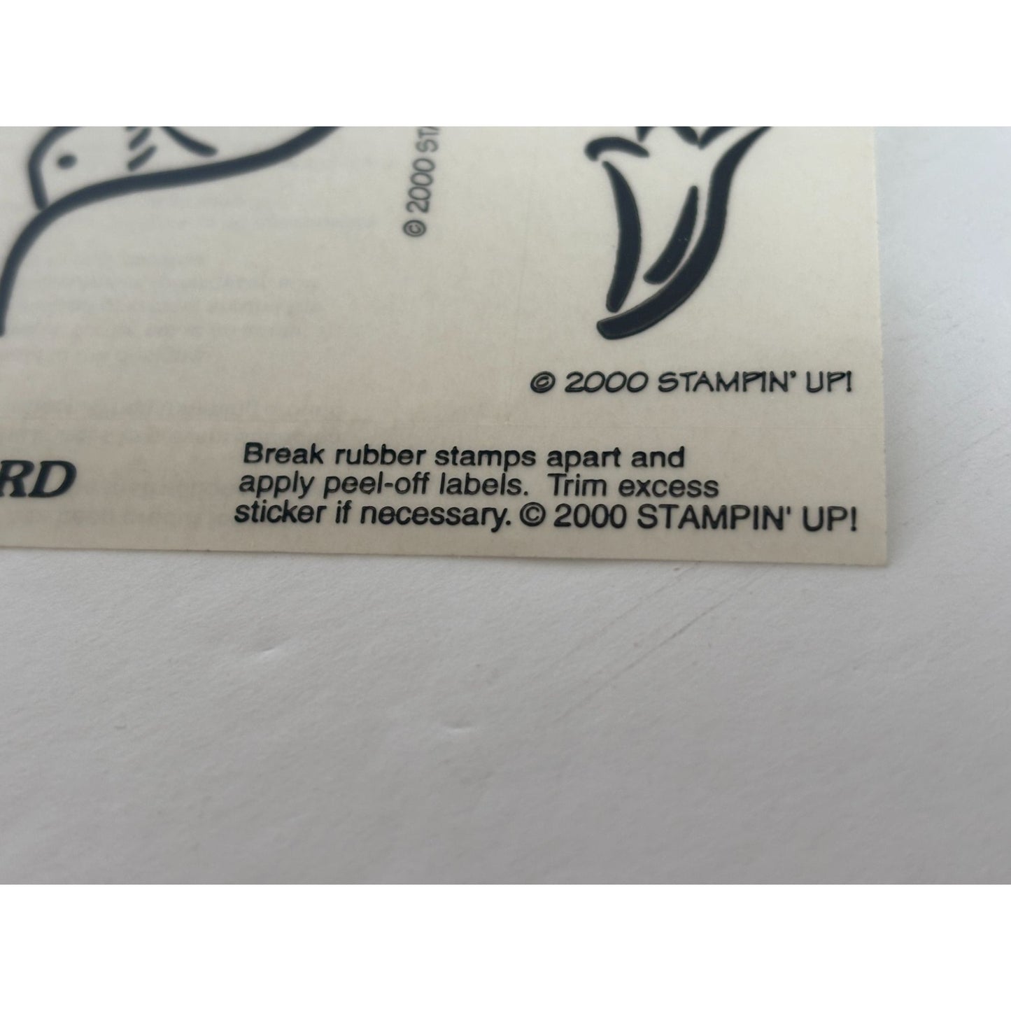 Stampin Up Rubber Stamp Set Brushstroke Hummingbird Bee Flowers Butterfly Nature