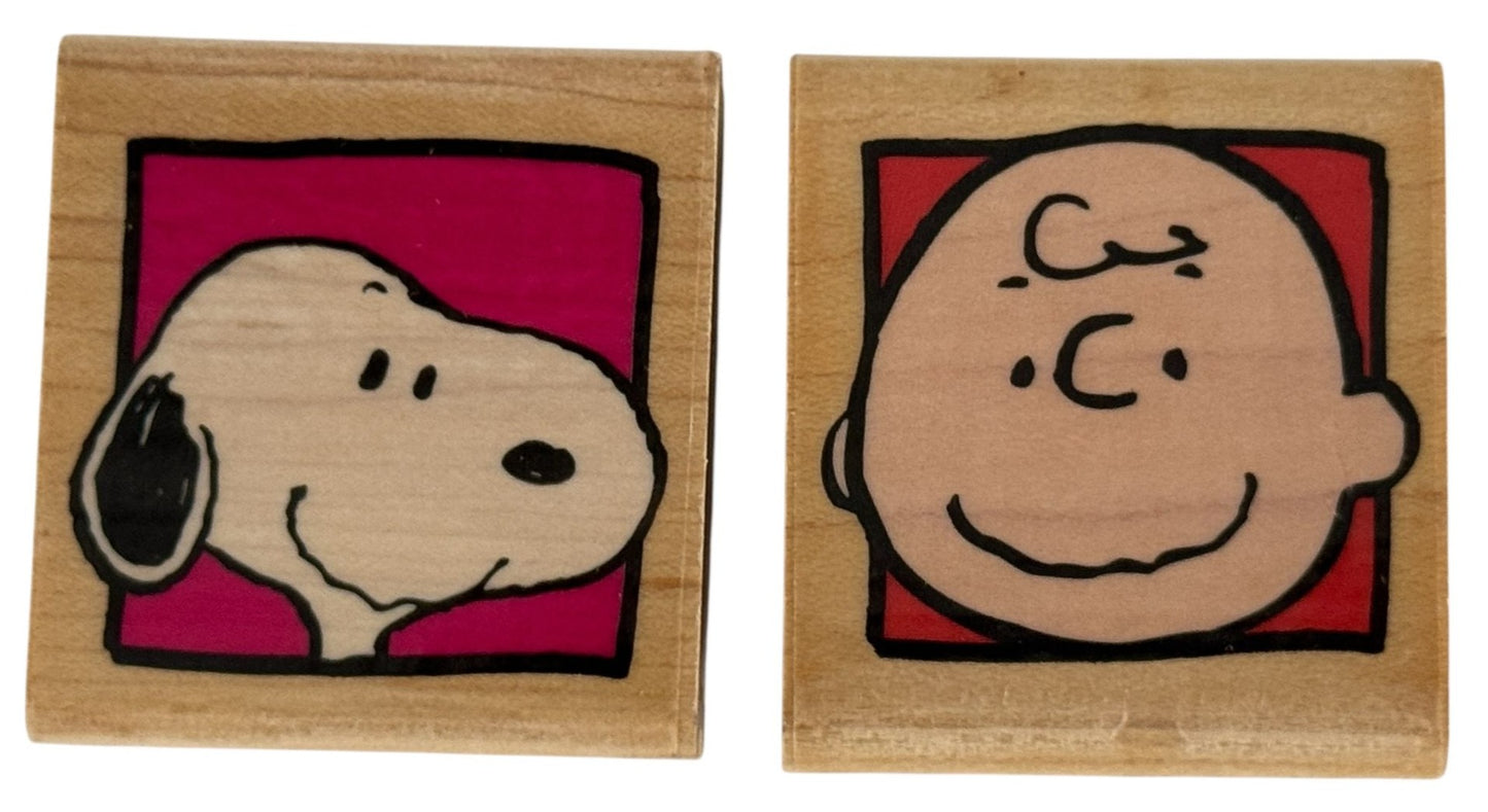 Rubber Stampede Rubber Stamp Snoopy Charlie Brown Portraits Cartoon Faces Friend