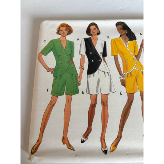 Butterick Sewing Pattern 6221 Work Suit Skirt Shorts Pants Outfit Uncut 18 20 22