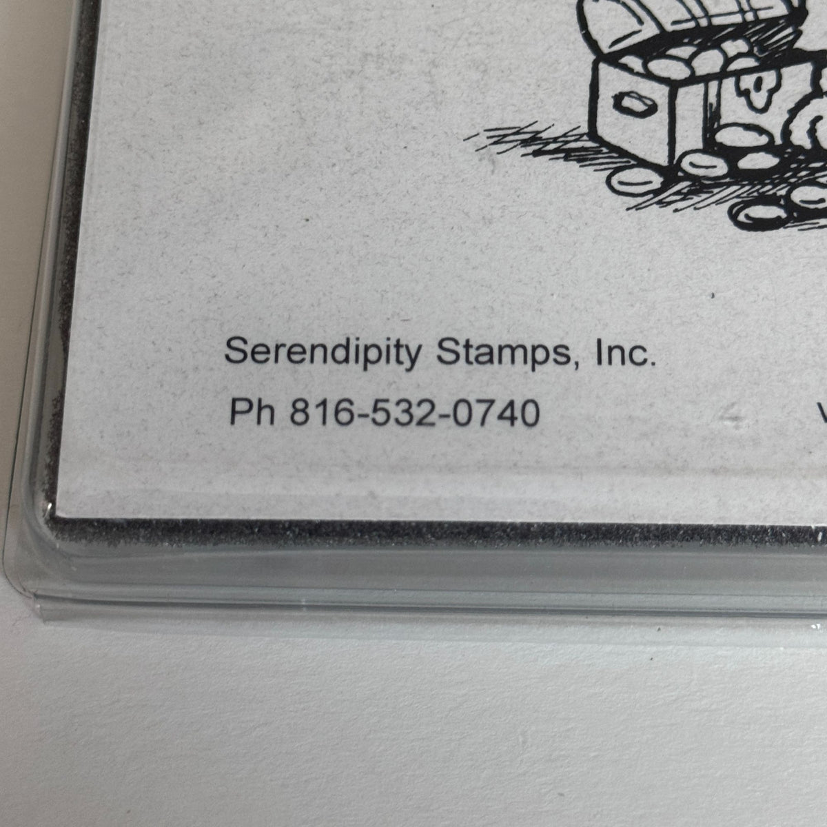 Serendipity Stamps Rubber Stamp Set Pirate Puppy Halloween Dog Skull and Bones Treasure Chest