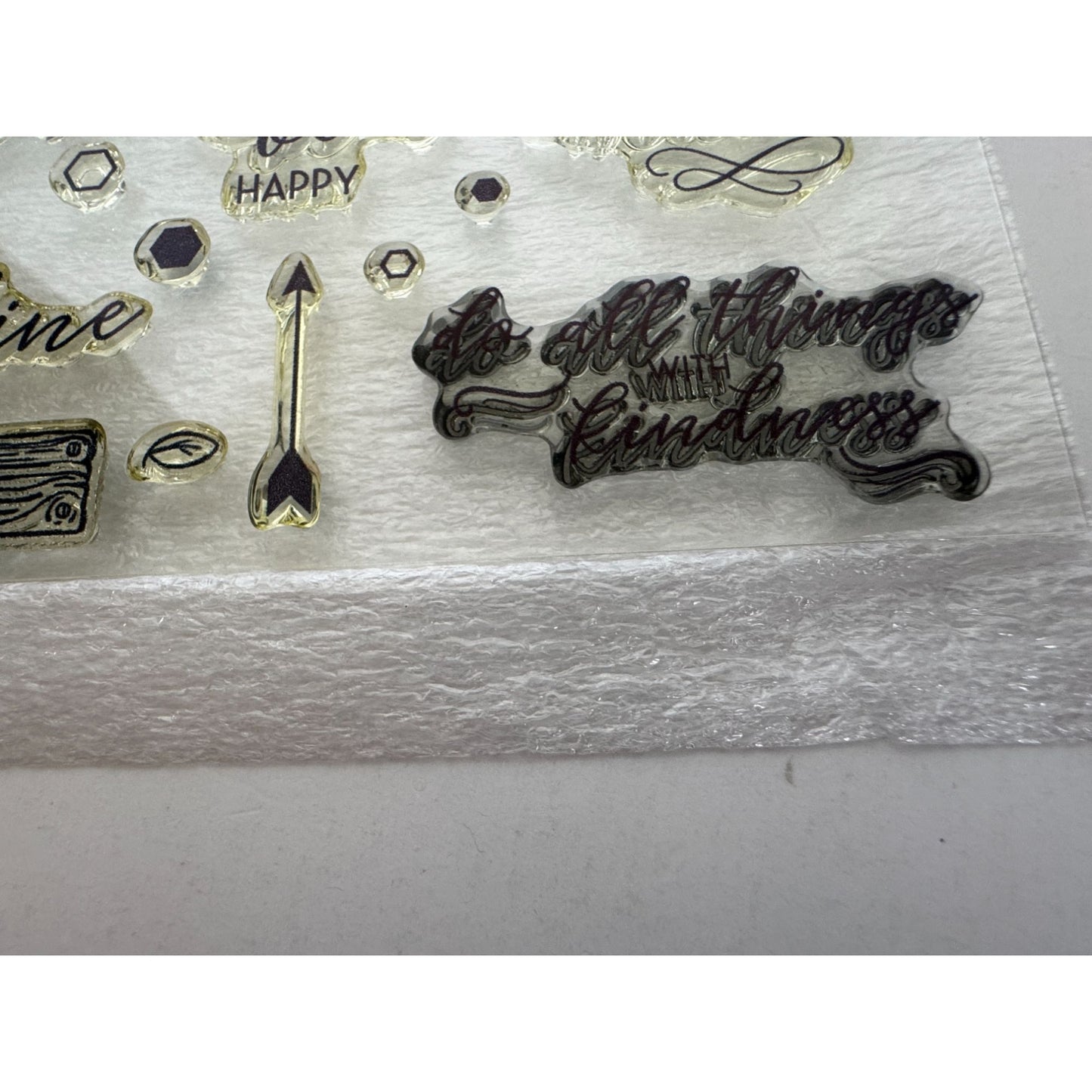 CTMH My Acrylix Acrylic Stamp Set Life is a Journey Enjoy the Ride Thanks C1818
