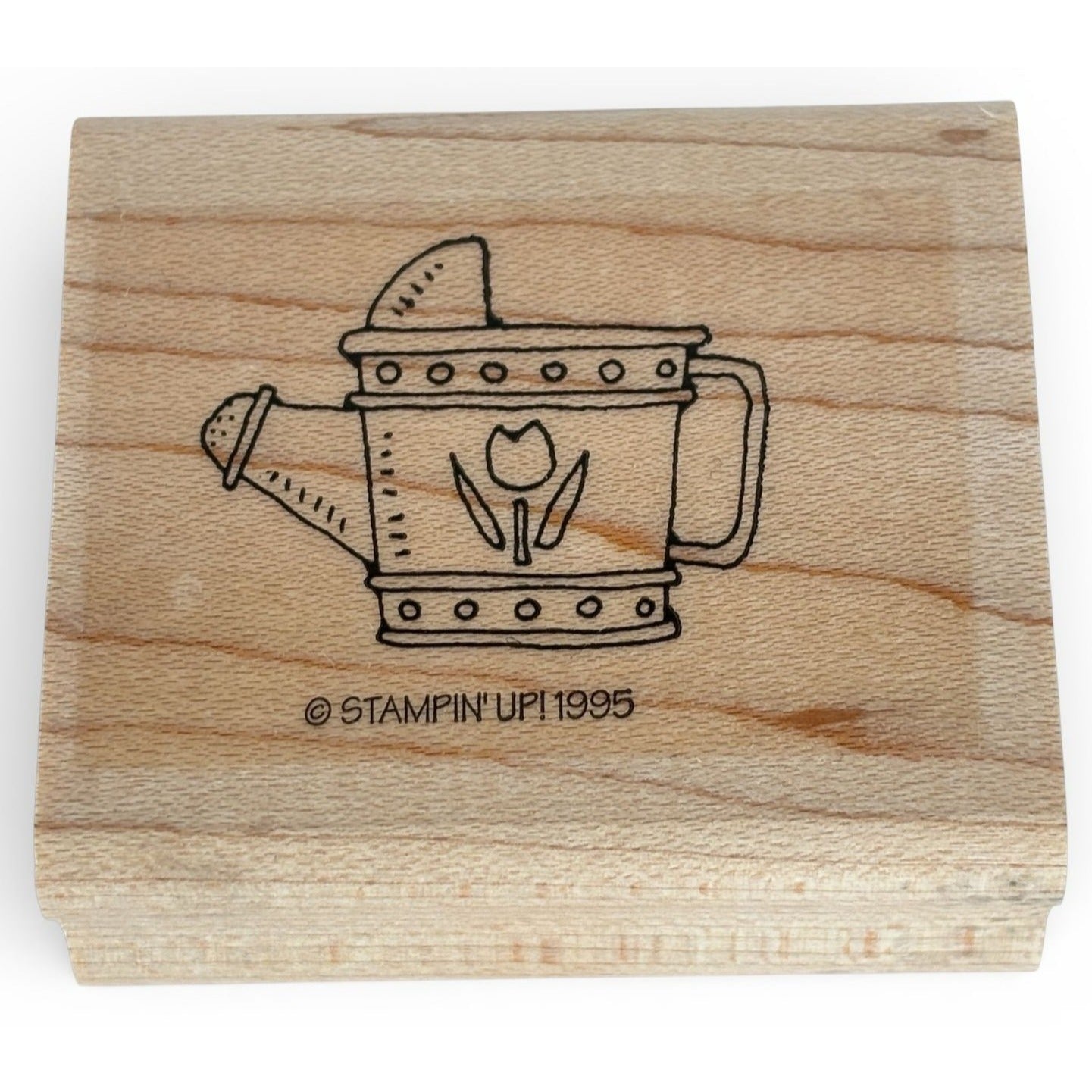 Stampin Up Rubber Stamp Watering Can Spring Garden Gardener Tulip Flower Craft Cardmaking