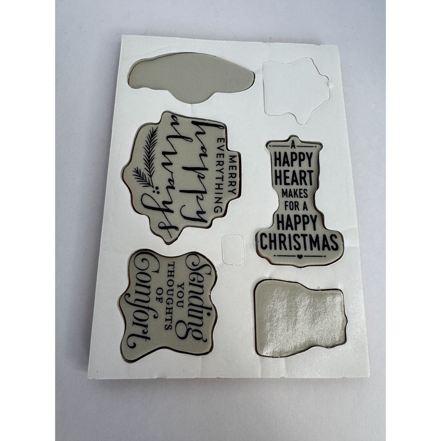 Stampin Up Rubber Stamps Set Suite Seasons Christmas Halloween Comforting Words