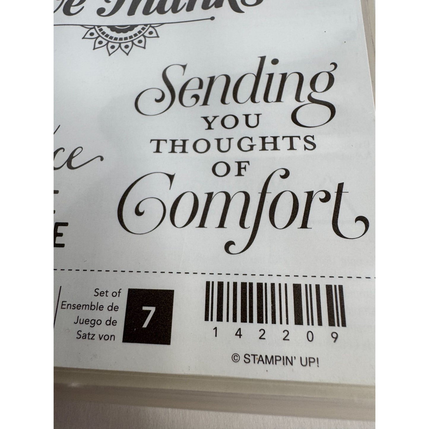 Stampin Up Rubber Stamps Set Suite Seasons Christmas Halloween Comforting Words