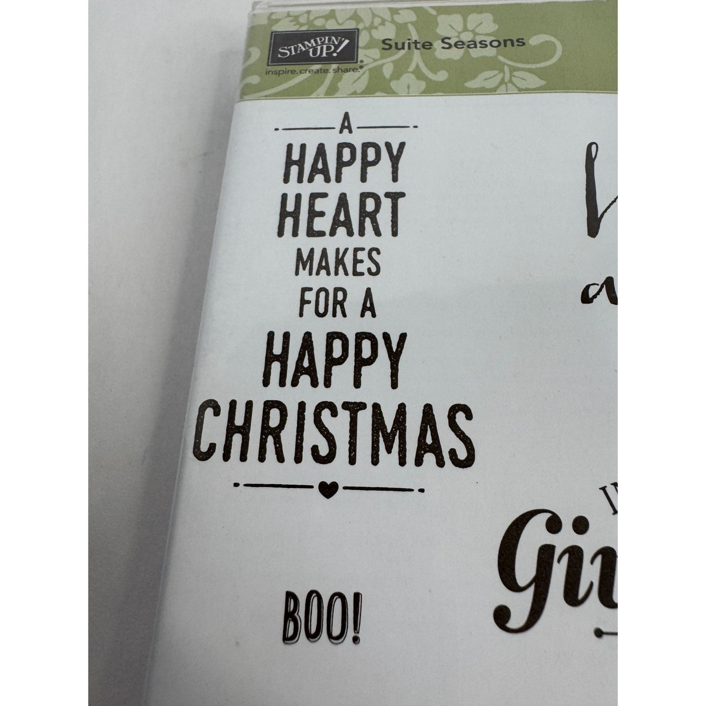 Stampin Up Rubber Stamps Set Suite Seasons Christmas Halloween Comforting Words
