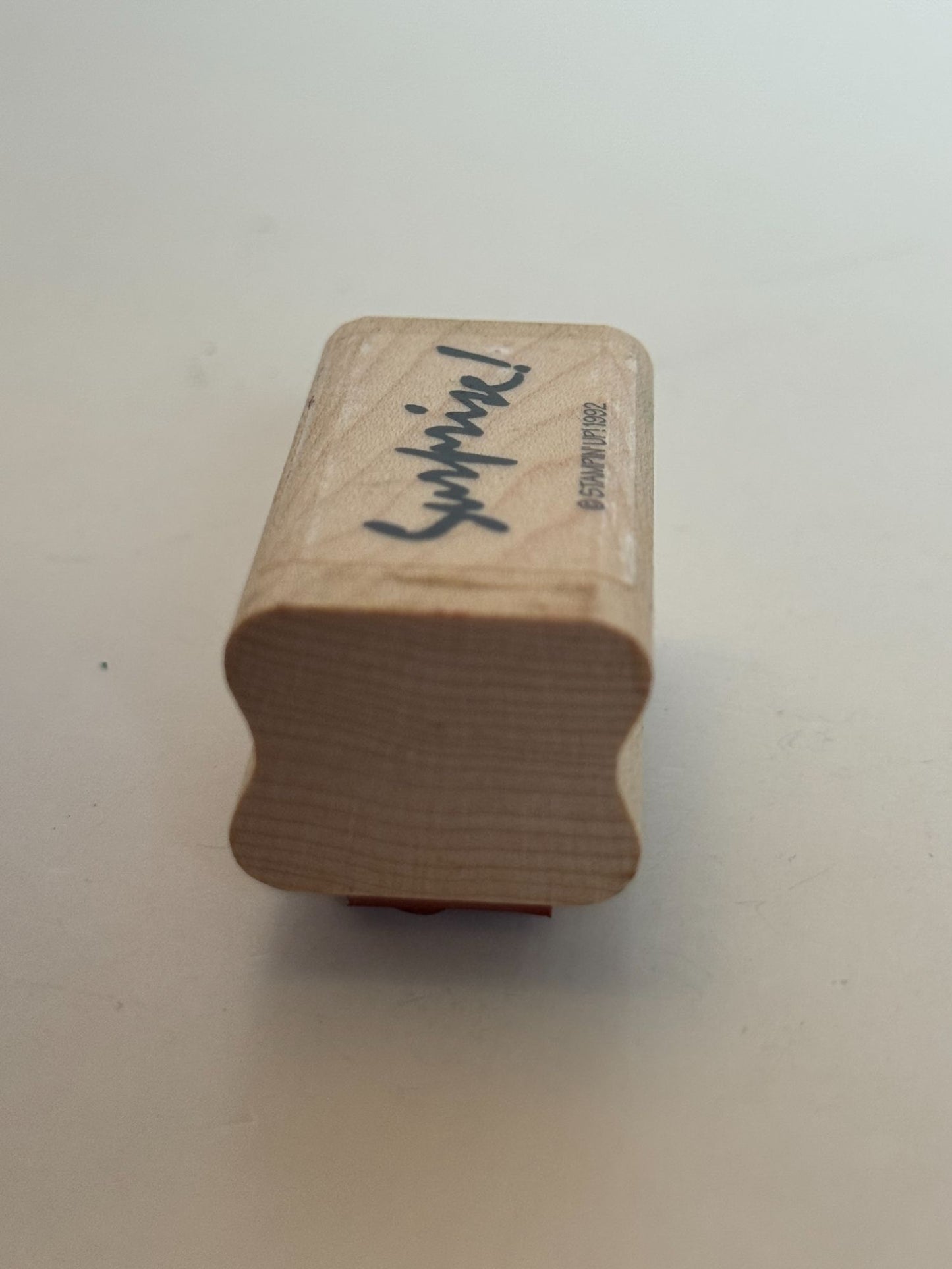 Stampin Up Rubber Stamp Surprise Party Invitation Card Making Word Sentiment