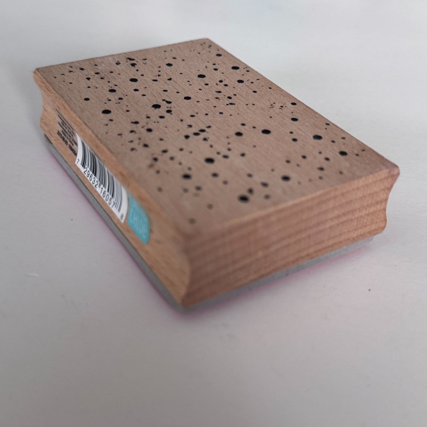 Cam and Chloe Rubber Stamp Speckled Background Ink Splatter Paint Spots Craft Cardmaking Wood Mounted