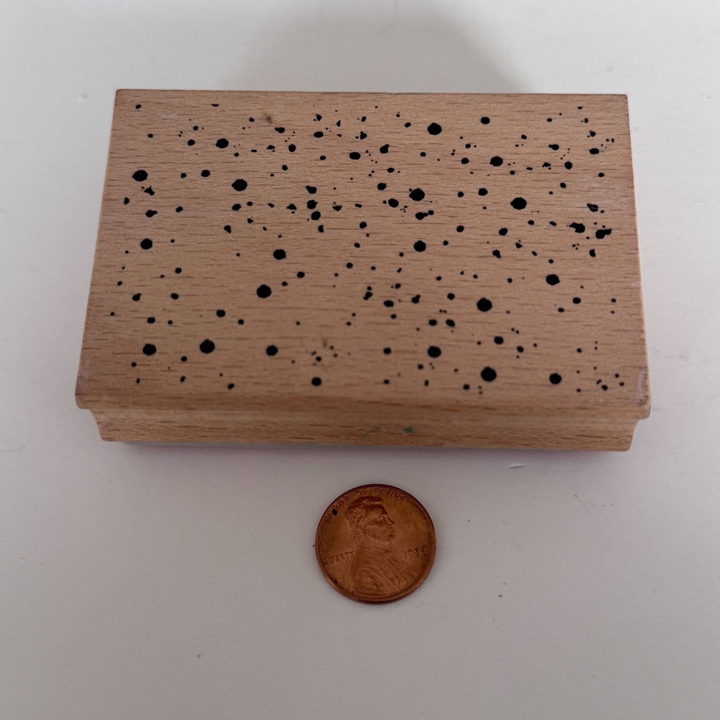 Cam and Chloe Rubber Stamp Speckled Background Ink Splatter Paint Spots Craft Cardmaking Wood Mounted
