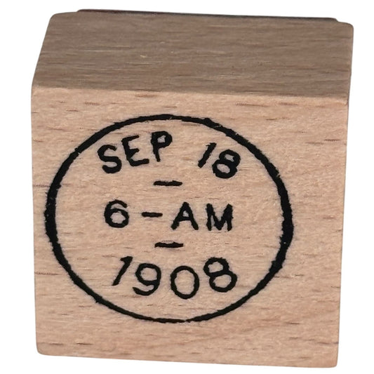 Postmark Rubber Stamp Date Sep 18 1908 Postcard Letter Envelope Postal Mark Snail Mail Junk Journal Ephemera