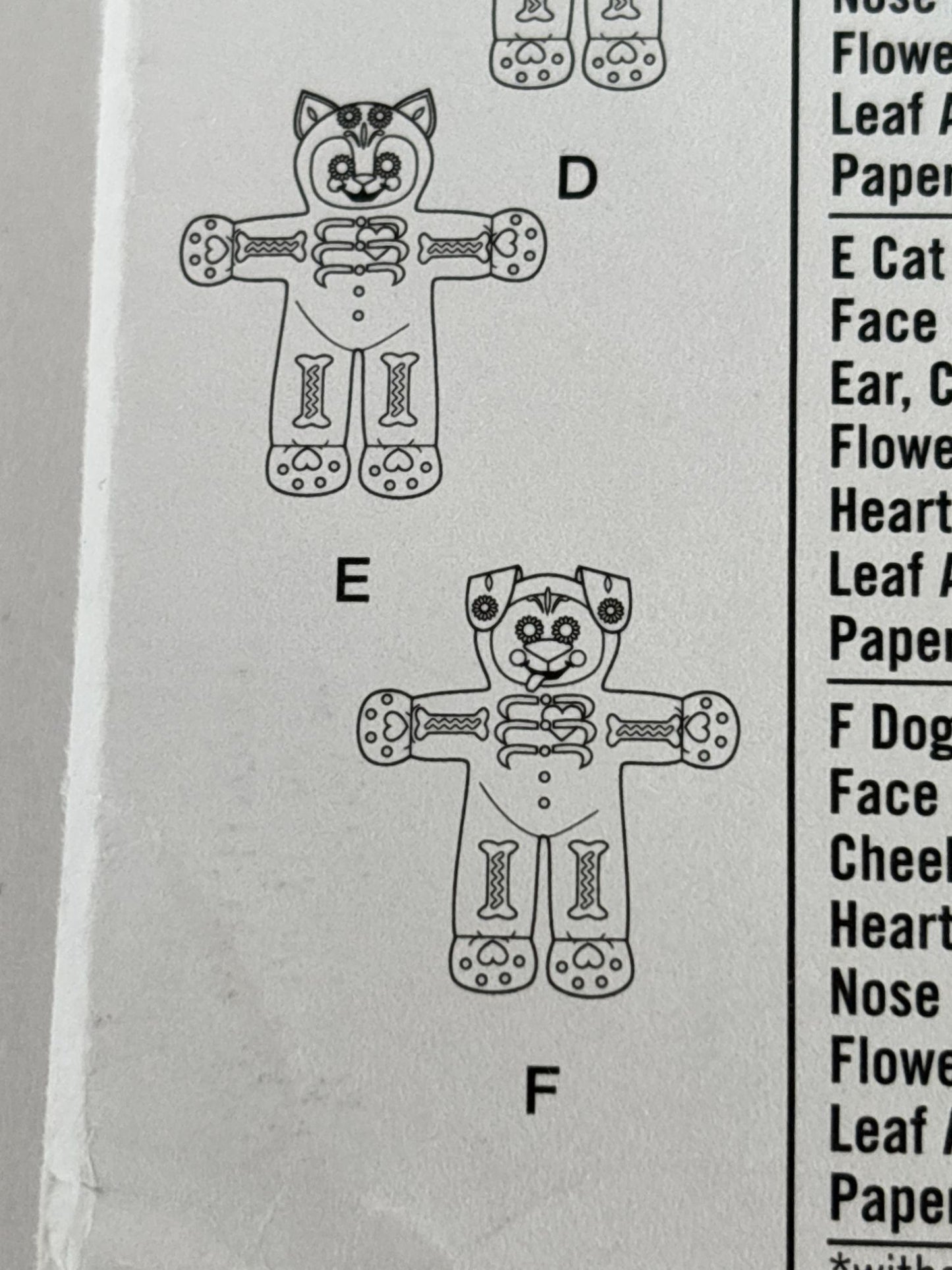 Simplicity Sewing Pattern S8968 Stuffed Animals Teddy Bear Cat Dog Plush Toys UC