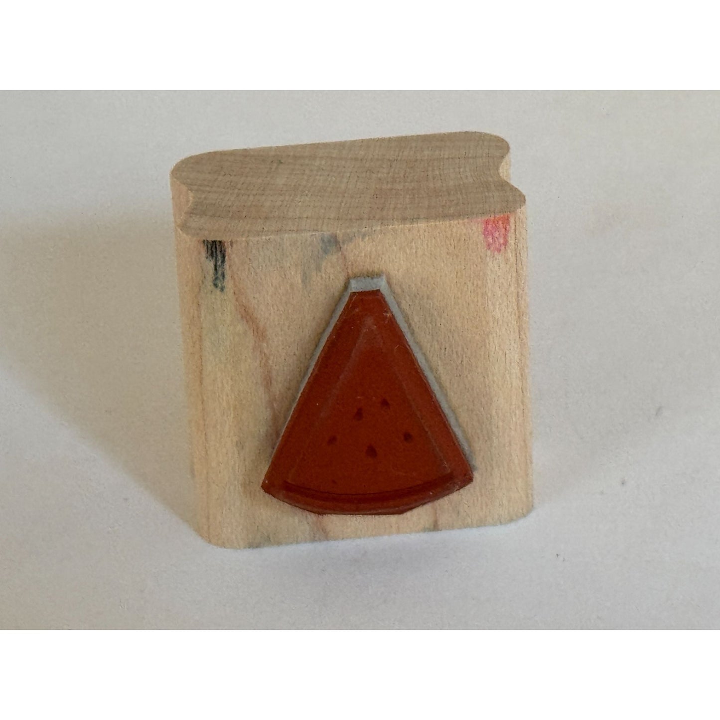 Stampin Up Rubber Stamp Watermelon Slice Summer Fruit Fourth of July Card Making