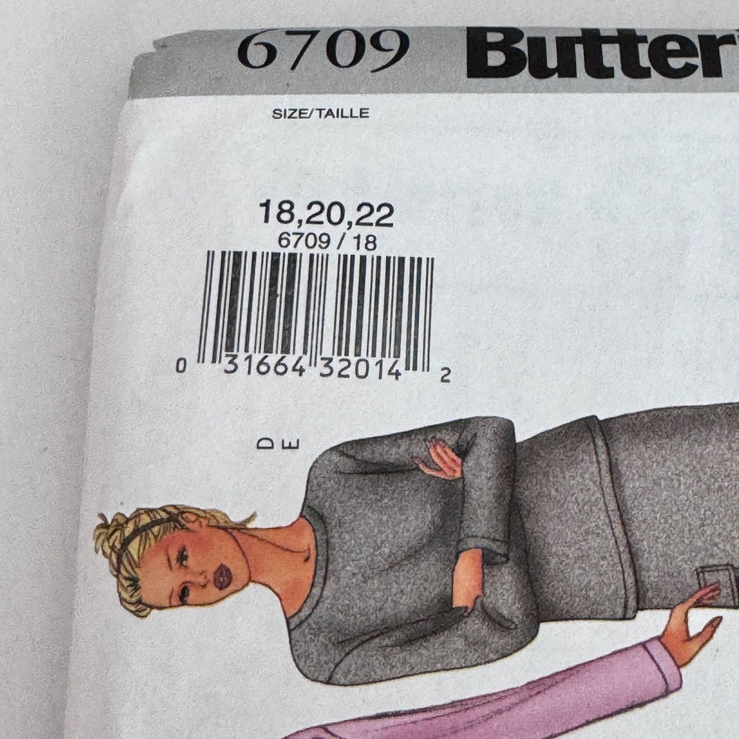 Butterick Sewing Pattern 6709 Lounge Set Fleece Jacket Pants Modest Athleisure Easy 18-22 Uncut