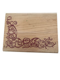 SonLight Impressions Rubber Stamp Corner Floral Swirls Flowers Vines GS592-M