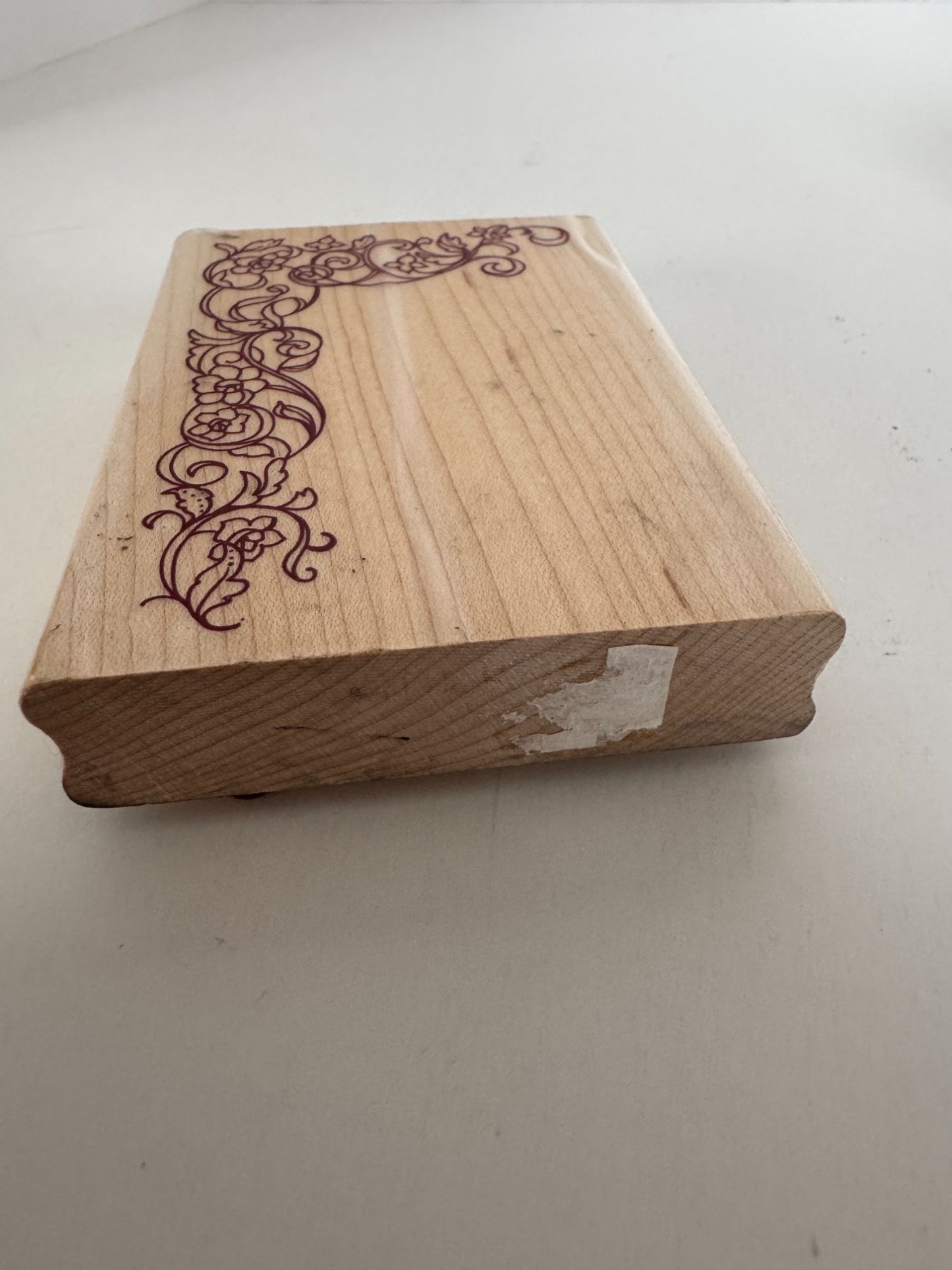 SonLight Impressions Rubber Stamp Corner Floral Swirls Flowers Vines GS592-M