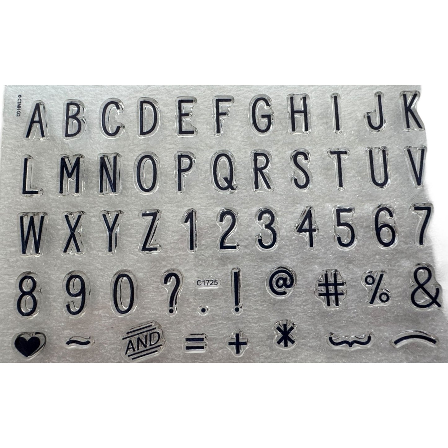 CTMH My Acrylix Acrylic Stamp Set Simply Said Alphabet Letters Numbers Symbols