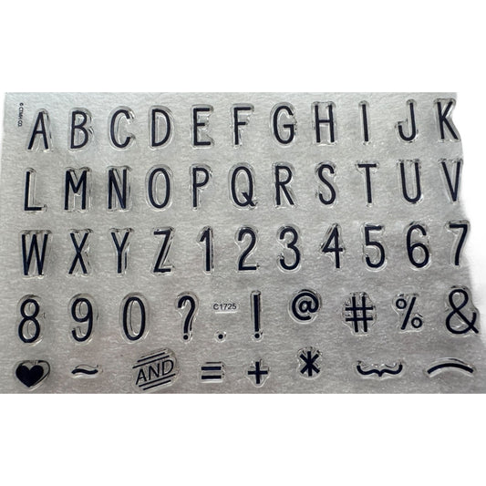 CTMH My Acrylix Acrylic Stamp Set Simply Said Alphabet Letters Numbers Symbols