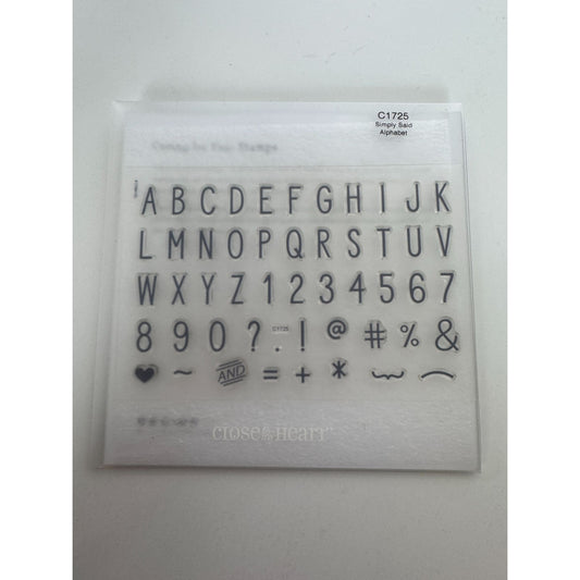 CTMH My Acrylix Acrylic Stamp Set Simply Said Alphabet Letters Numbers Symbols