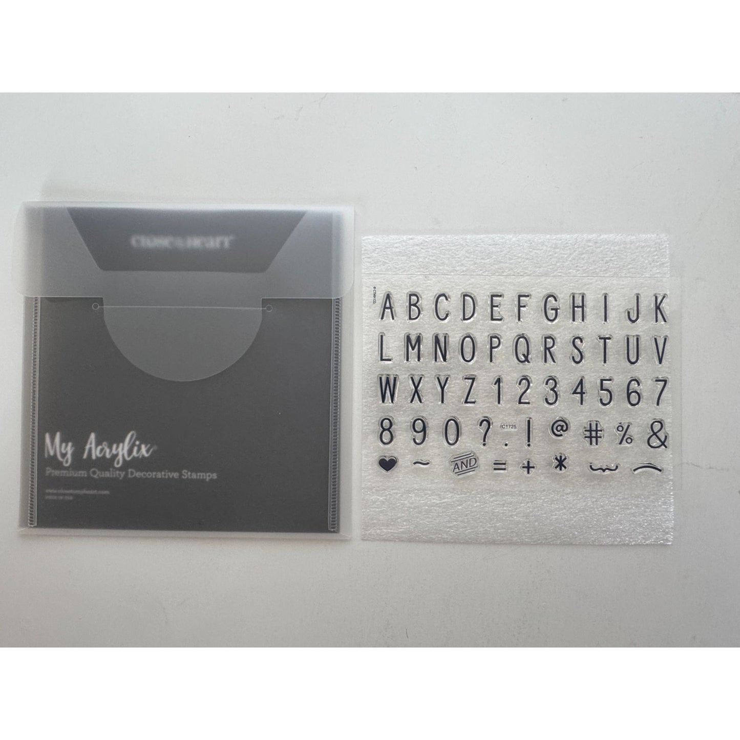 CTMH My Acrylix Acrylic Stamp Set Simply Said Alphabet Letters Numbers Symbols