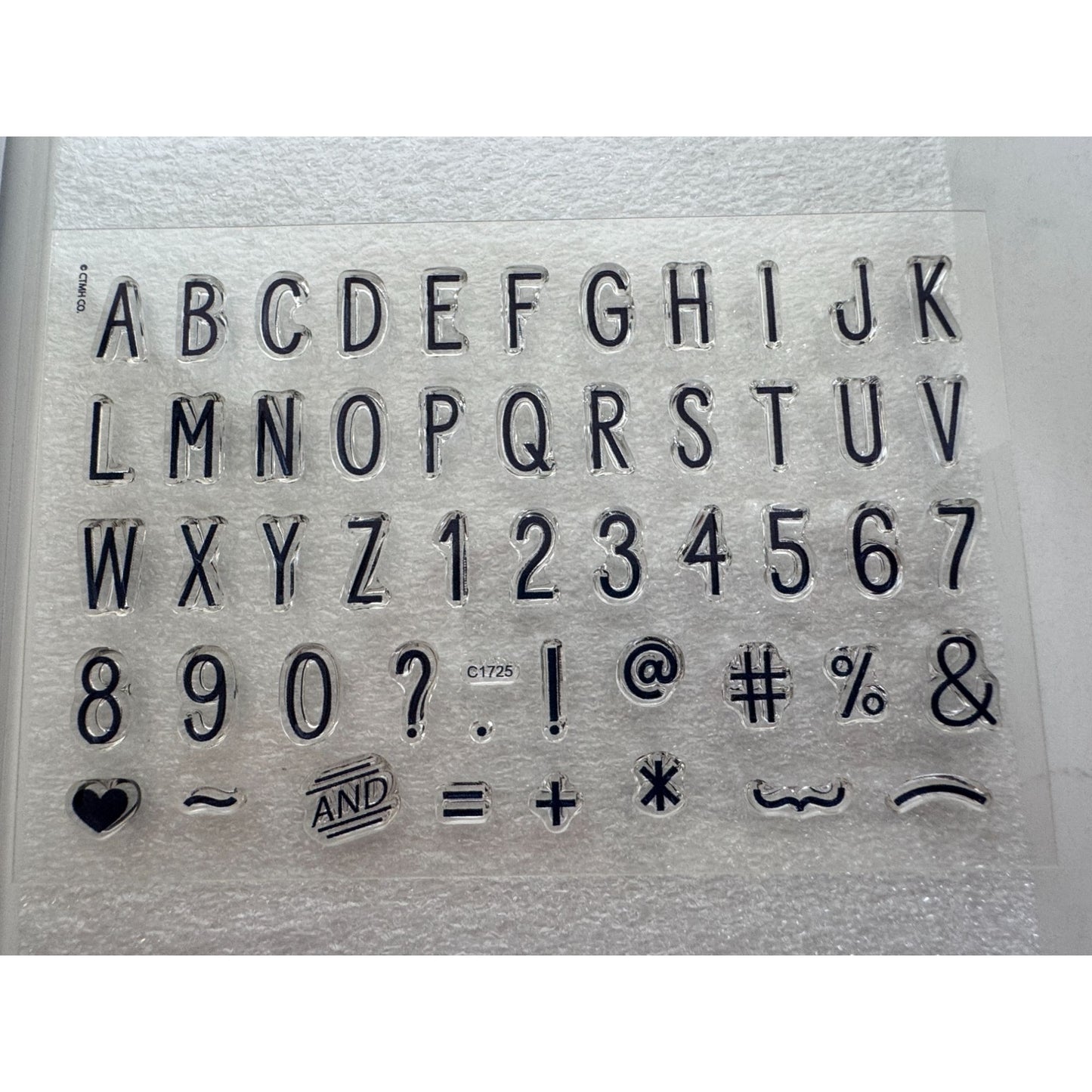 CTMH My Acrylix Acrylic Stamp Set Simply Said Alphabet Letters Numbers Symbols