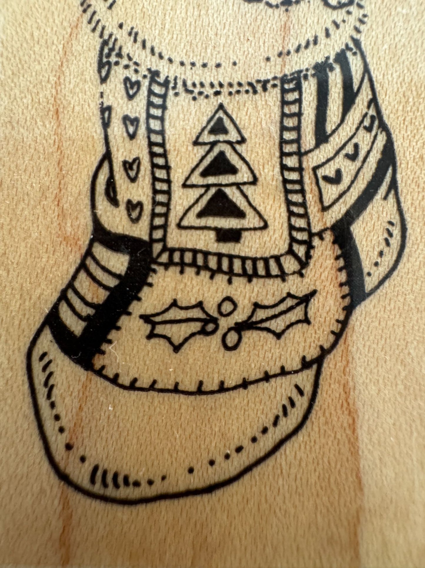 Penny Black Rubber Stamp Cat In Stocking Smile Nap Christmas Card Making Holiday