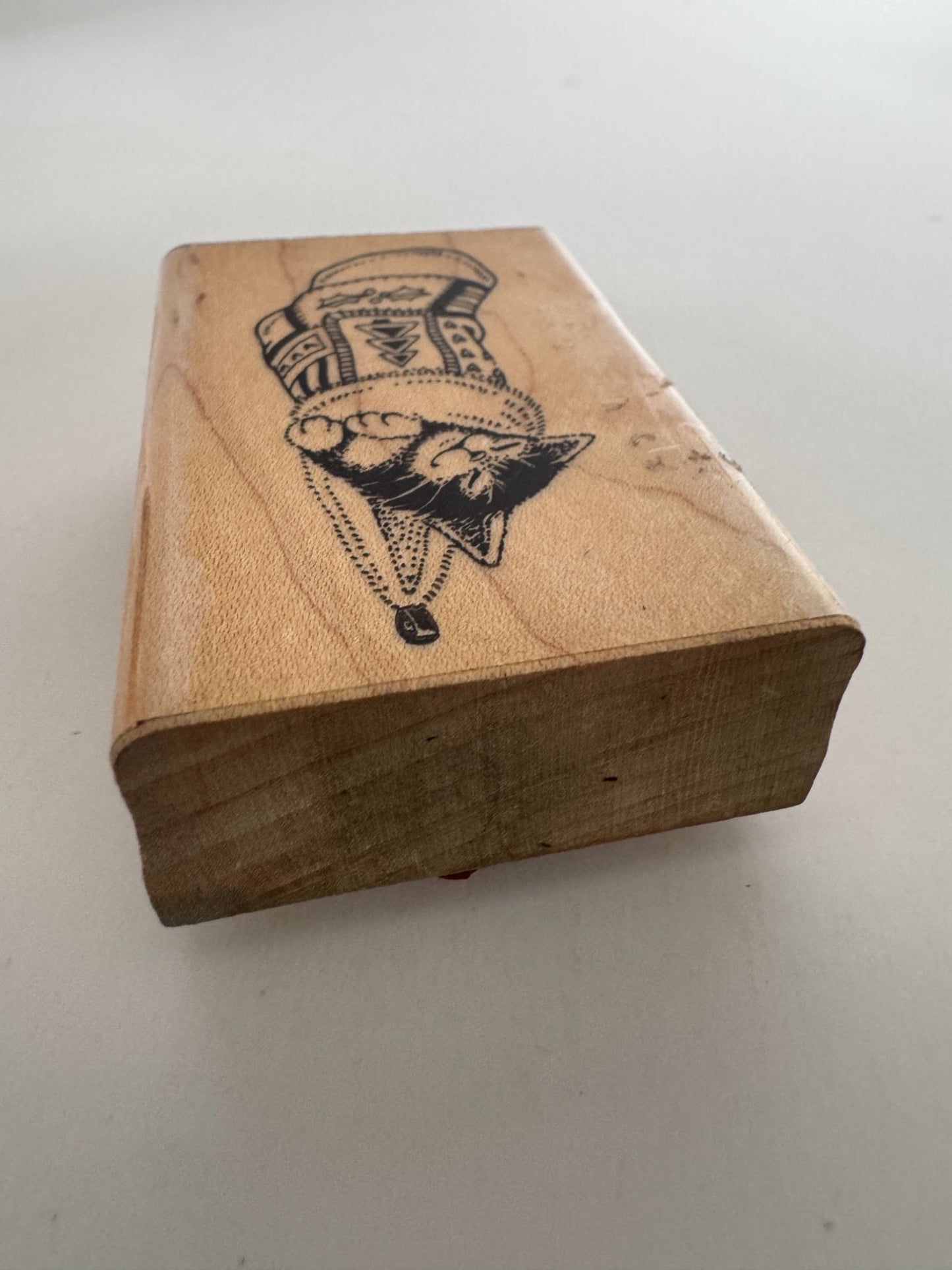 Penny Black Rubber Stamp Cat In Stocking Smile Nap Christmas Card Making Holiday