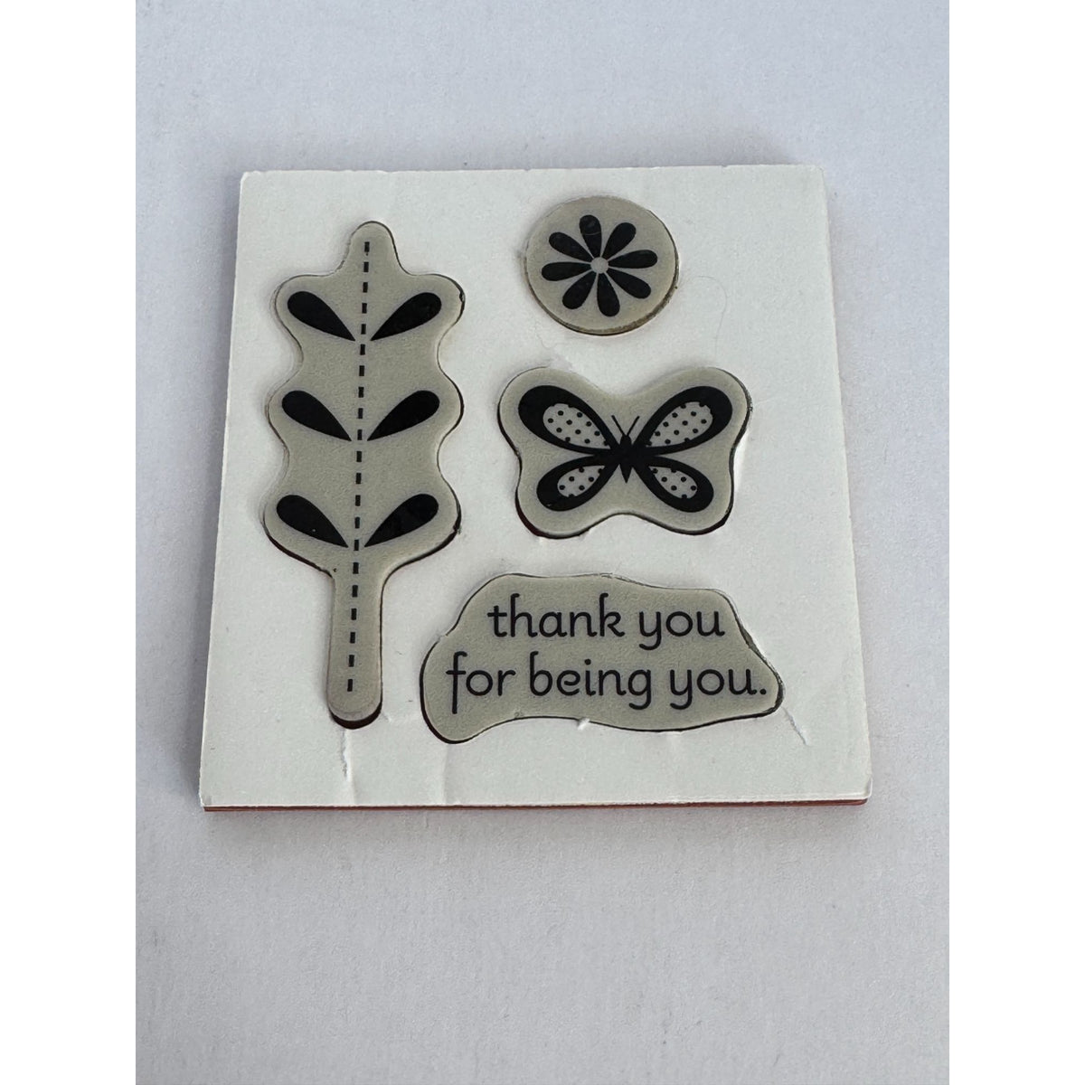 Stampin Up Clear Mount Rubber Stamp Set Bold Blossom Flower Butterfly Garden