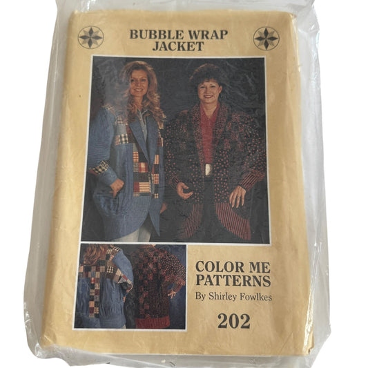 Color Me Patterns Sewing Pattern 202 Bubble Wrap Jacket Shirley Fowlkes Vintage