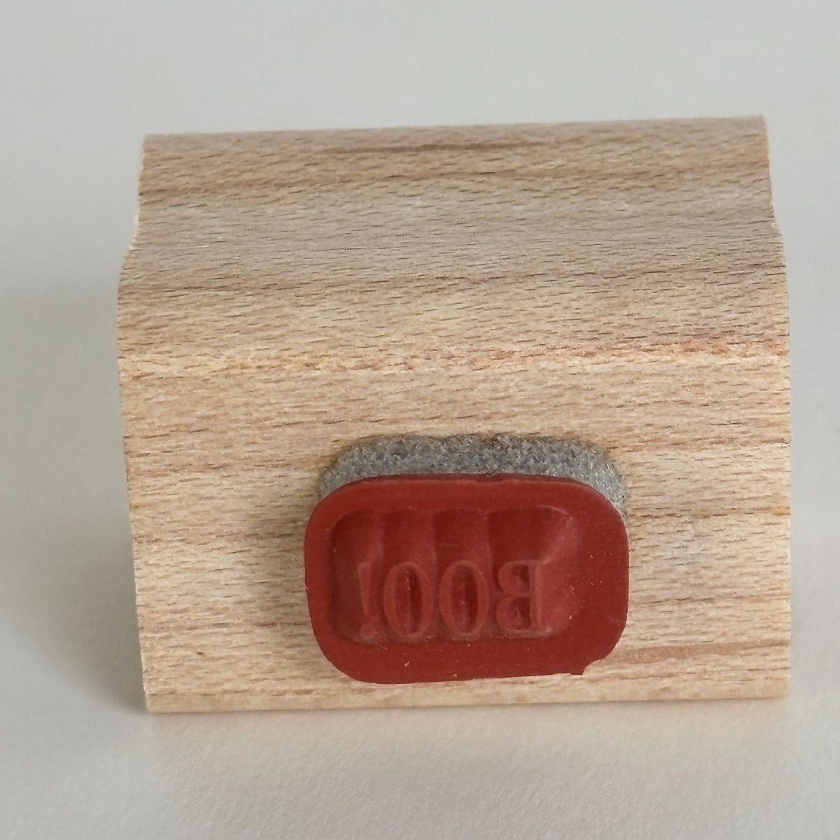 Stampin Up Boo Rubber Stamp Halloween Sentiment Spooky Card Making Scrapbook Craft Wood Mounted