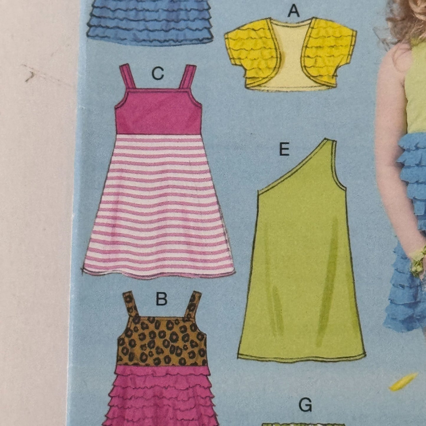 McCalls Sewing Pattern M6547 Shrug Top Shorts Leggings Easy Girls 7-14 Uncut Ruffle Outfit