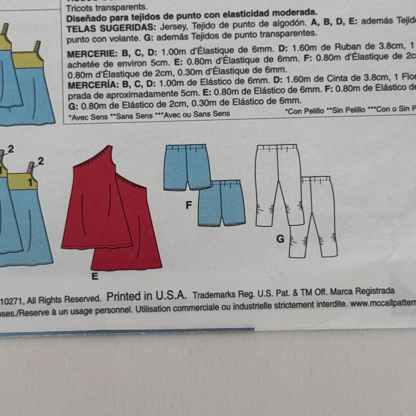McCalls Sewing Pattern M6547 Shrug Top Shorts Leggings Easy Girls 7-14 Uncut Ruffle Outfit