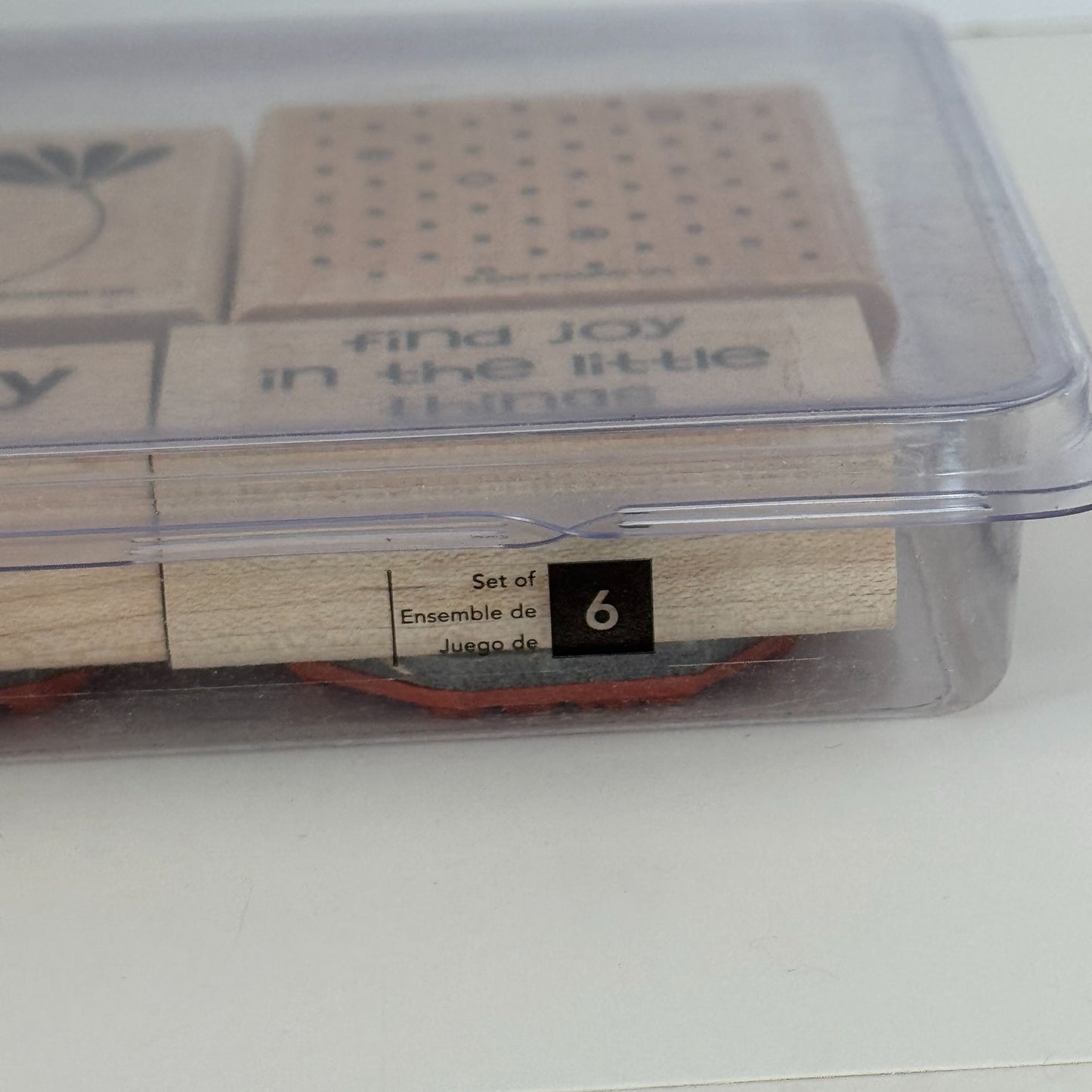 Stampin Up Wood Rubber Stamps Polka Dots and Paisley Find Joy Flowers Set of 6