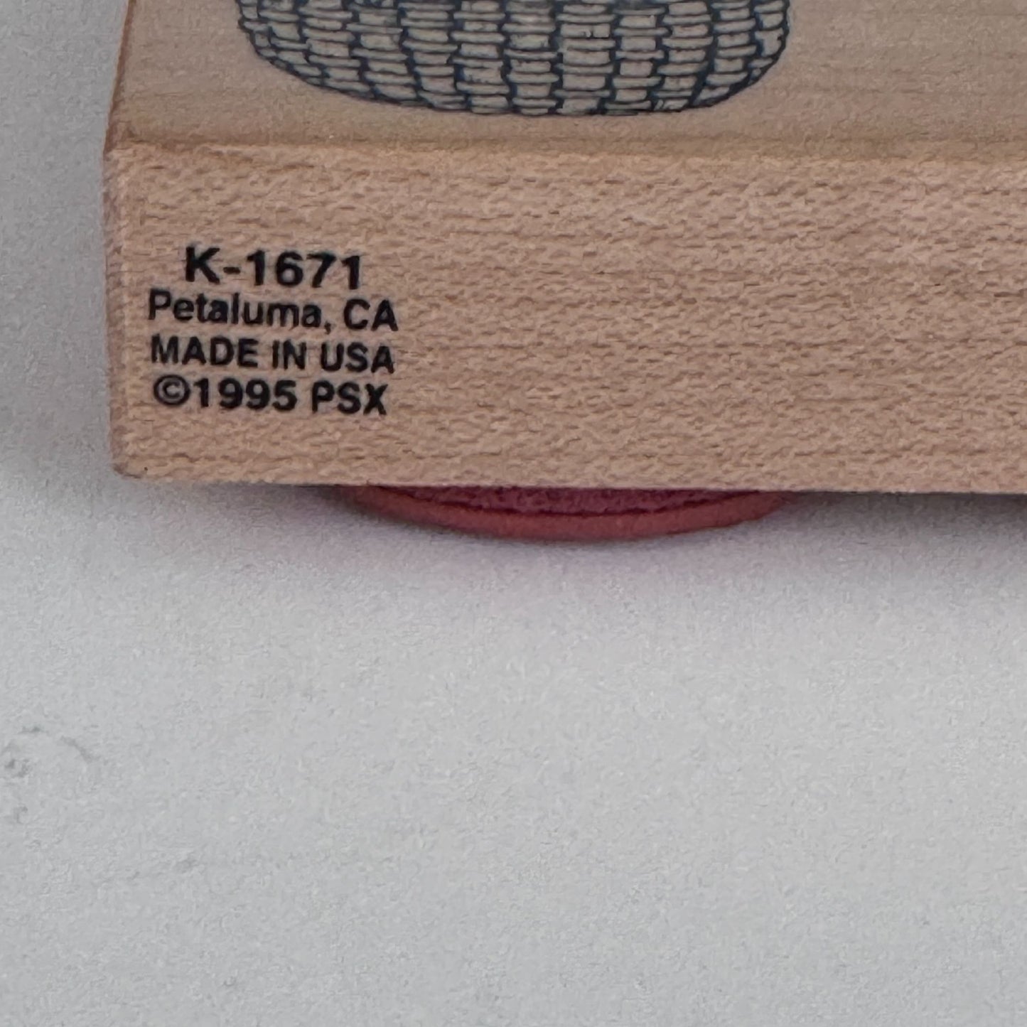 PSX Rubber Stamp Spinning Wheel Yarn Basket Knitting Cardmaking Knitter Wool